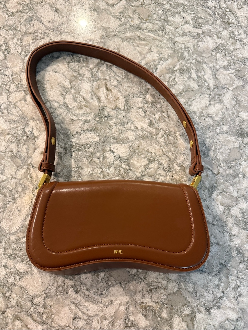 JW PEI Joy Shoulder Bag Brown with gold